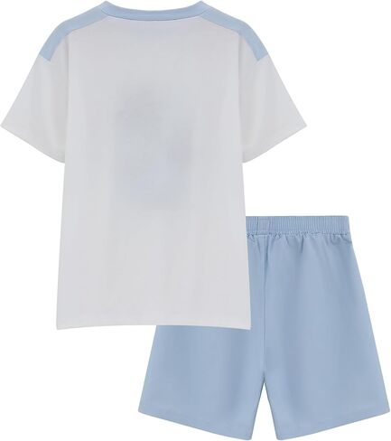 Geru Boy Shorts Sets Hawaiian Outfit Kid Leaves Floral Short Sleeve Shirt Top+shorts Suits in Saudi Arabia