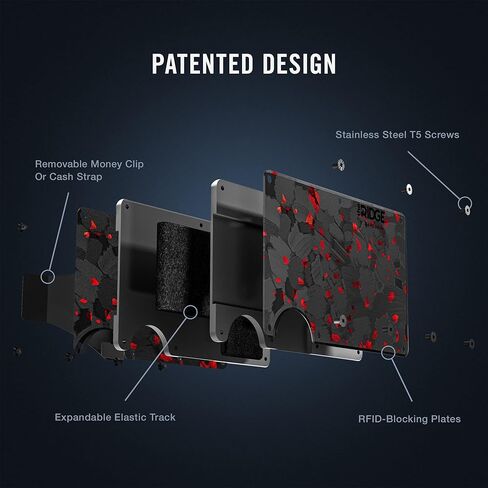 حزمة The Ridge EDC: محفظة Ridge Forged Ember النقدية للرجال + مجموعة حافظة Airtag - محفظة آمنة ومحمية بتقنية RFID مع حامل بطاقة هوائية وحزام للنقود in Kuwait