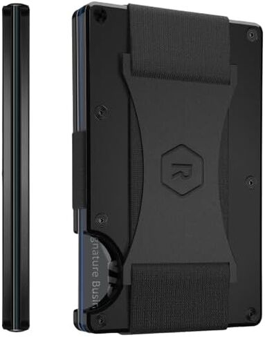 حزمة The Ridge EDC: محفظة The Ridge Black Cash Strap للرجال + مجموعة حافظة Airtag - محفظة آمنة ومحمية بتقنية RFID مع حامل بطاقة هوائية وحزام للنقود in Kuwait