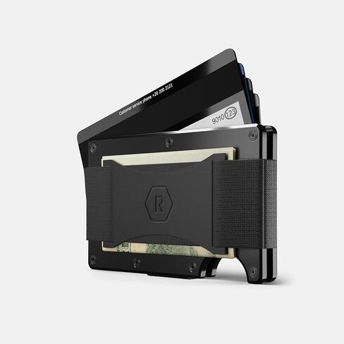 حزمة The Ridge EDC: محفظة The Ridge Black Cash Strap للرجال + مجموعة حافظة Airtag - محفظة آمنة ومحمية بتقنية RFID مع حامل بطاقة هوائية وحزام للنقود in Kuwait