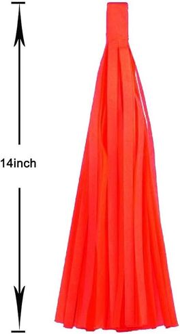 Aimto 20pcs Blue and Yellow Shiny Tassel Garland Banner Tissue Paper Tassels for Party Decorations in Saudi Arabia