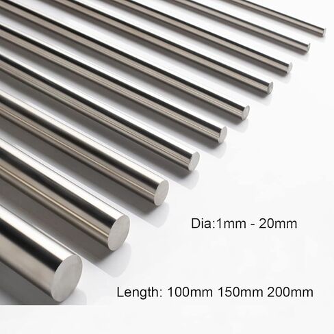 HiPicco Round Steel Rod, 5 Pack 6mm x 150mm HSS Lathe Bar Stock Tool for Shaft Gear Drill Lathes Boring Machine Turning Miniature Axle DIY Craft Making in Saudi Arabia