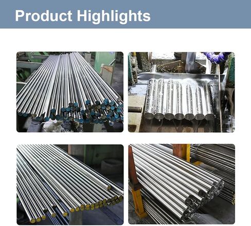 HiPicco Round Steel Rod, 5 Pack 6mm x 150mm HSS Lathe Bar Stock Tool for Shaft Gear Drill Lathes Boring Machine Turning Miniature Axle DIY Craft Making in Saudi Arabia