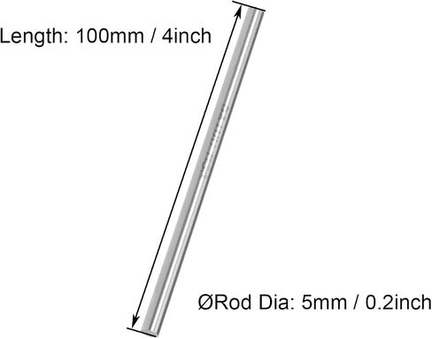 HiPicco Round Steel Rod, 5 Pack 6mm x 150mm HSS Lathe Bar Stock Tool for Shaft Gear Drill Lathes Boring Machine Turning Miniature Axle DIY Craft Making in Saudi Arabia
