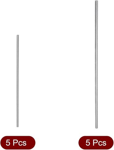 uxcell Round Steel Rod, 3mmx150mm, 4mmx200mm High-Speed Steel Lathe Bar Stock Tool, for Shaft Gear Drill Lathes Boring Machine Turning Miniature Axle, 10pcs in Saudi Arabia