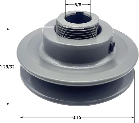 CMFG 1VL34-5/8 V حزام الحزم 3.15''OD، 5/8 بوصة تتحمل مع مقعد المفاتيح، الحديد الزهر، بكرة VL أخدود واحد لحزام "3L" "4L" "A" "B" in Saudi Arabia
