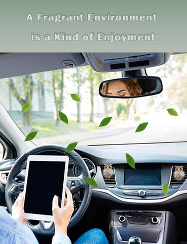 مشبك تنفيس موزع روائح السيارة، قطعتان معطر هواء للسيارة على شكل بومة، مشبك كريستالي رائع لتنفيس الهواء معطرات السيارة للنساء (أسود، رمادي) in Kuwait