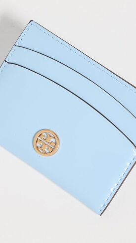 حافظة بطاقات Robinson Degrade للسيدات من Tory Burch، لون لازورد شاحب، أرجواني، مقاس واحد in Kuwait