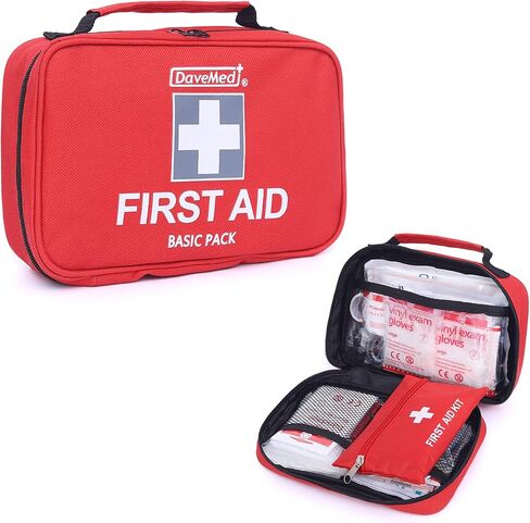 DAVEMED First Aid Kit,230Pieces 1st Aid Kit+Extra Mini First Aid Kit for Home,Travel,Backpacking,Car,Hiking,Camping,Hunting,Office,Sports & Outdoor in Saudi Arabia