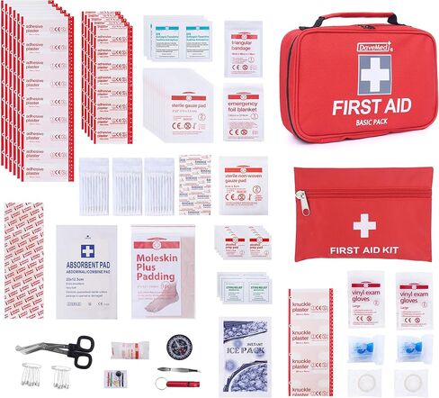 DAVEMED First Aid Kit,230Pieces 1st Aid Kit+Extra Mini First Aid Kit for Home,Travel,Backpacking,Car,Hiking,Camping,Hunting,Office,Sports & Outdoor in Saudi Arabia