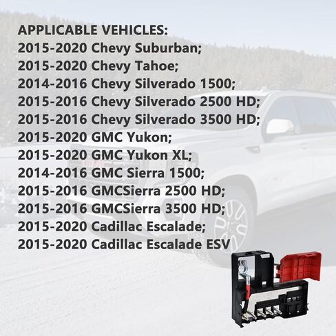 كتلة مصهر توزيع البطارية من REAXOAL 84354716 مناسبة لـ 2014-2020 Chevy GMC Cadillac استبدال 22985570، 23150676 in Kuwait