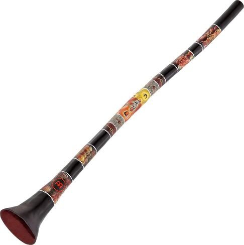 Meinl Professional Didgeridoo، غلاف من الألياف الزجاجية المتوهج مقاس 57 بوصة باللون الأسود مع تصميم أصلي مطلي يدويًا - غير مصنوع في الصين - يُنشئ ملاحظة أسترالية مميزة للطائرة بدون طيار، ضمان لمدة عامين (PROFDDG1-BK) in Saudi Arabia
