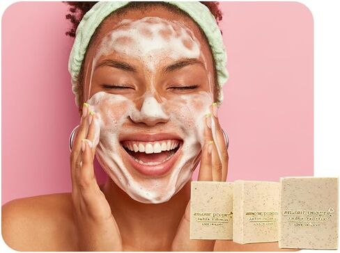 Creamy Coconut Milk & Exfoliating Walnut Shell Artisanal Bar Soap (Quantity 3) in Kuwait