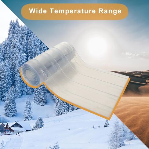 Vinyl Curtain-Door Replacement Strip,6.56' L x 7.5" W，2 mm Thick,Clear Plastic Strips Freezer Curtains,PVC Doggie Door Replacement Strips,Commercial for Warehouse Doors, Walk-in Freezers, Pet Doors in Saudi Arabia