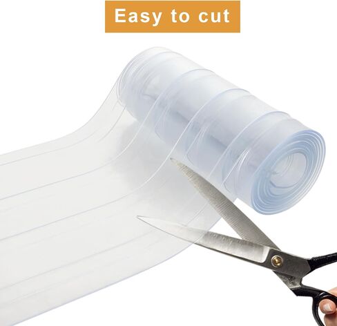 Vinyl Curtain-Door Replacement Strip,6.56' L x 7.5" W，2 mm Thick,Clear Plastic Strips Freezer Curtains,PVC Doggie Door Replacement Strips,Commercial for Warehouse Doors, Walk-in Freezers, Pet Doors in Saudi Arabia