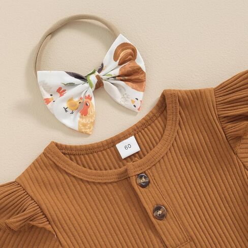 Mandizy Baby Bell قيعان فتاة ملابس الصيف قصيرة الأكمام رومبير مضلع متوهج السراويل عقال 3 6 12 18 شهرا وتتسابق in Saudi Arabia