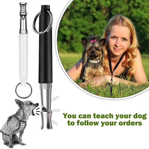 صفارات الكلاب، صافرة تدريب احترافية للكلاب لإيقاف النباح، أداة تدريب بالموجات فوق الصوتية قابلة للتعديل للتحكم في النباح الصامت لمساعد تدريب الكلاب، والجلوس، والوقوف، وتأتي مع حزام حبل قصير in Kuwait
