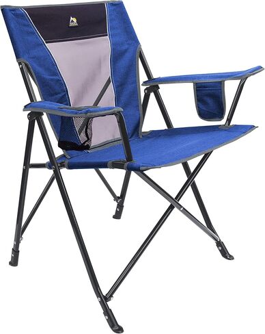 GCI OUTDOOR Comfort Pro Camping Chair | Collapsible Folding Chair with Durable Armrests, Drink Holder & Portable Carry Bag — Heathered Pewter Gray in Saudi Arabia