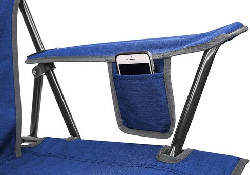 GCI OUTDOOR Comfort Pro Camping Chair | Collapsible Folding Chair with Durable Armrests, Drink Holder & Portable Carry Bag — Heathered Pewter Gray in Saudi Arabia
