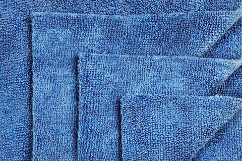 Eurow Microfiber Ultrasonic Cut Cleaning and Drying Towels, 300 GSM, 16 by 16 Inches, Black, 12-Pack in Kuwait