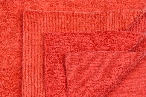 Eurow Microfiber Ultrasonic Cut Cleaning and Drying Towels, 300 GSM, 16 by 16 Inches, Black, 12-Pack in Kuwait