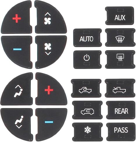 MOTOALL AC Dash Button Repair Kit Decal Stickers Replacement for Chevrolet GMC Tahoe in Saudi Arabia
