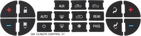 MOTOALL AC Dash Button Repair Kit Decal Stickers Replacement for Chevrolet GMC Tahoe in Saudi Arabia