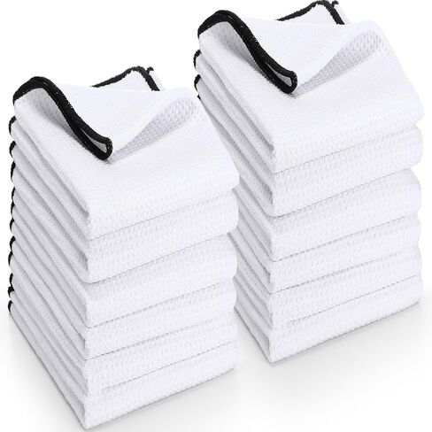 SmoothNovelty 12 Pcs Car Drying Towels 16 x 24 Inch Microfiber Drying Towel with Soft Edges Car Microfiber Cleaning Cloth Lint Free Scratch Free Absorbent Microfiber Towels for Cars Detailing (Blue) in Saudi Arabia
