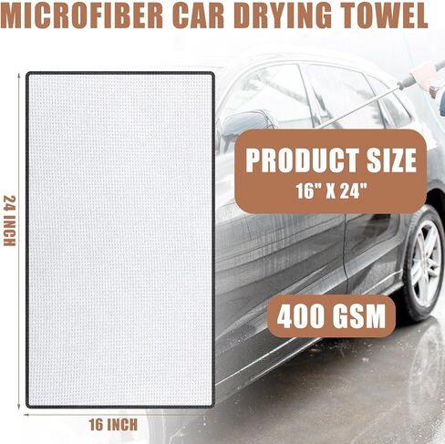 SmoothNovelty 12 Pcs Car Drying Towels 16 x 24 Inch Microfiber Drying Towel with Soft Edges Car Microfiber Cleaning Cloth Lint Free Scratch Free Absorbent Microfiber Towels for Cars Detailing (Blue) in Saudi Arabia