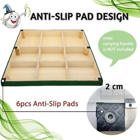 تلة رمي محمولة من Supvision بدون مقبض مقاس 30 × 30 × 4 بوصة تلة أباريق تدريب الشباب مع مطاط رمي منظم للتدريب والممارسة في لعبة البيسبول الداخلية والخارجية in Kuwait