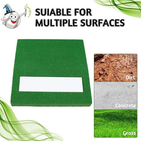 تلة رمي محمولة من Supvision بدون مقبض مقاس 30 × 30 × 4 بوصة تلة أباريق تدريب الشباب مع مطاط رمي منظم للتدريب والممارسة في لعبة البيسبول الداخلية والخارجية in Kuwait