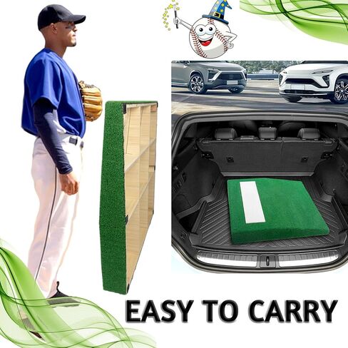 تلة رمي محمولة من Supvision بدون مقبض مقاس 30 × 30 × 4 بوصة تلة أباريق تدريب الشباب مع مطاط رمي منظم للتدريب والممارسة في لعبة البيسبول الداخلية والخارجية in Kuwait