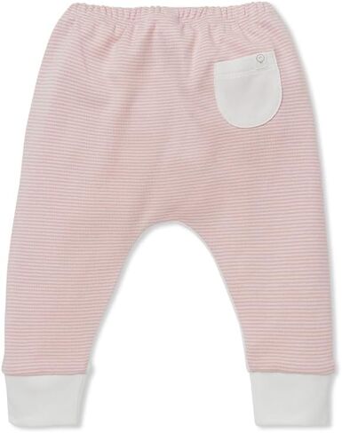 MORI Baby Yoga Pants & Cardigan Set in Blush Stripe - Comfort Unisex Trousers with Pockets and Easy Snap Closure - 3-6 Months in Saudi Arabia