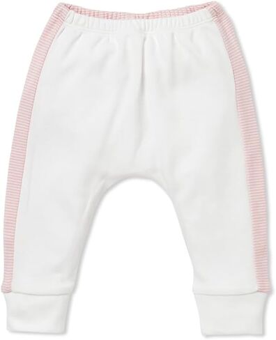 MORI Baby Yoga Pants & Cardigan Set in Blush Stripe - Comfort Unisex Trousers with Pockets and Easy Snap Closure - 3-6 Months in Saudi Arabia