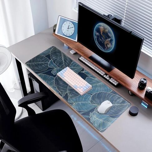 لوحة ماوس للألعاب XL XXL مع خريطة العالم (31.5 × 11.8 بوصة)، حصيرة مكتب ولوحة ماوس كبيرة لوحة مفاتيح 3 مم مضادة للانزلاق ولوحة ماوس مطاطية مقاومة للماء (أسود) in Saudi Arabia