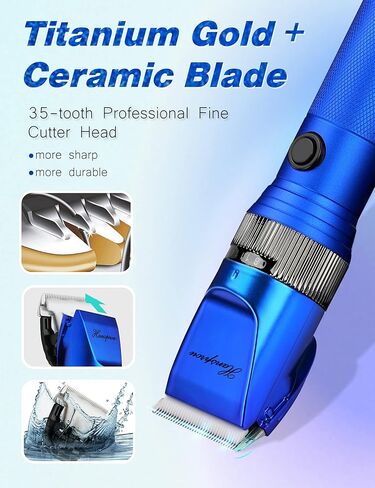 Dog Clippers for Grooming Dog Grooming Clippers，Professional 12V Dog Clippers for Thick Coats Corded Pet Trimmer Dog Hair Clippers with Guard Combs Brush for Dogs Cats in Kuwait