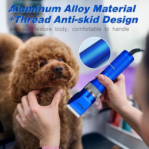 Dog Clippers for Grooming Dog Grooming Clippers，Professional 12V Dog Clippers for Thick Coats Corded Pet Trimmer Dog Hair Clippers with Guard Combs Brush for Dogs Cats in Kuwait