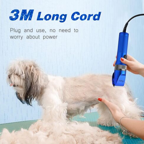 Dog Clippers for Grooming Dog Grooming Clippers，Professional 12V Dog Clippers for Thick Coats Corded Pet Trimmer Dog Hair Clippers with Guard Combs Brush for Dogs Cats in Kuwait