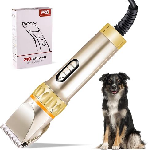 WaggyTech ماكينة قص شعر الحيوانات الأليفة بقوة 12 فولت، مجموعة تشذيب شعر الحيوانات الأليفة، ماكينة قص شعر احترافية للحيوانات الأليفة للقطط والكلاب والأغنام متوسطة الحجم in Kuwait