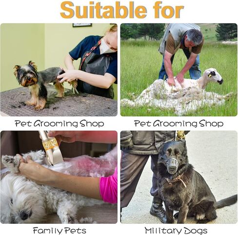 WaggyTech ماكينة قص شعر الحيوانات الأليفة بقوة 12 فولت، مجموعة تشذيب شعر الحيوانات الأليفة، ماكينة قص شعر احترافية للحيوانات الأليفة للقطط والكلاب والأغنام متوسطة الحجم in Kuwait