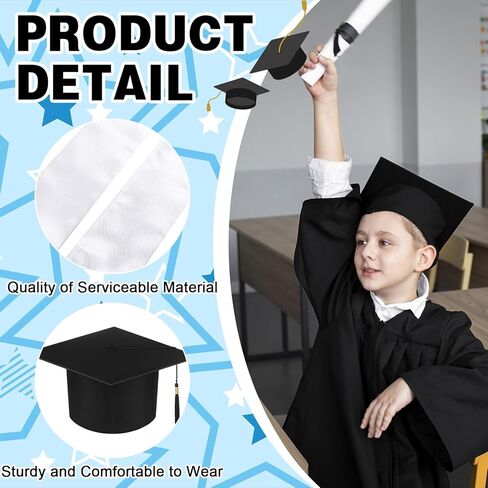 مجموعة 24 قطعة من قبعات التخرج لمرحلة ما قبل المدرسة 2024، 12 قبعة تخرج للجنسين في مرحلة ما قبل المدرسة مع شرابة و12 قبعة تخرج للتخرج في مرحلة ما قبل المدرسة in Kuwait
