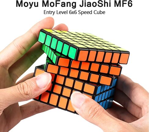D-FantiX Cubing Classroom Meilong 6x6 مكعب السرعة 6x6x6 لعبة ألغاز المكعب السحري باللون الأسود in Saudi Arabia