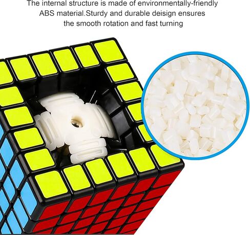 D-FantiX Cubing Classroom Meilong 6x6 مكعب السرعة 6x6x6 لعبة ألغاز المكعب السحري باللون الأسود in Saudi Arabia