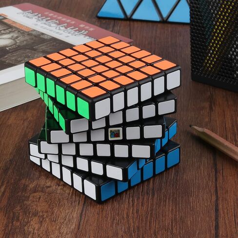 D-FantiX Cubing Classroom Meilong 6x6 مكعب السرعة 6x6x6 لعبة ألغاز المكعب السحري باللون الأسود in Saudi Arabia