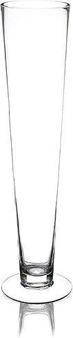 Clear Glass Pilsner Trumpet Vase,Opening D-4.5" Wedding Centerpiece, Set of 6 (6, 20) in Saudi Arabia