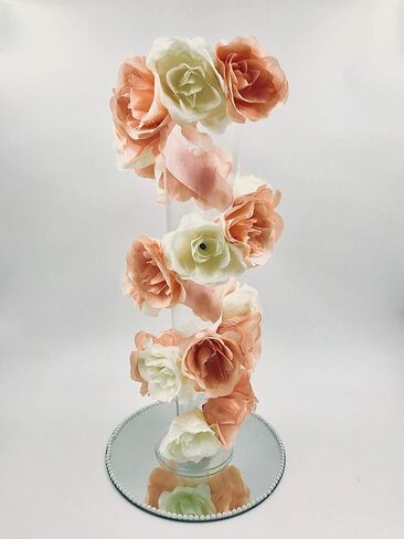 Clear Glass Pilsner Trumpet Vase,Opening D-4.5" Wedding Centerpiece, Set of 6 (6, 20) in Saudi Arabia