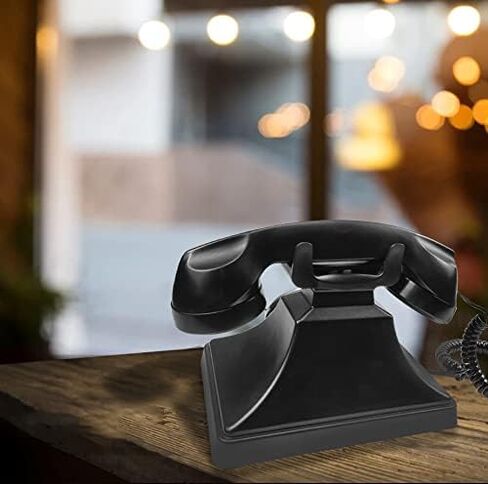 Retro Rotary Landline Phone for Home, Vintage Rotary Dial Phone Old Fashion Telephone Corded Phone with Hands Free Function(Retro Black) in Saudi Arabia