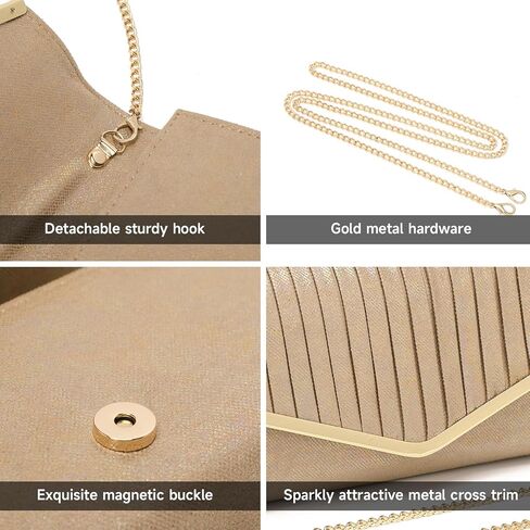 FZOWVIR Evening Bag Clutch Purses for Women, Ladies Wedding Handbag Sparkling for Party Prom Formal Glitter Crossbody Bags in Kuwait