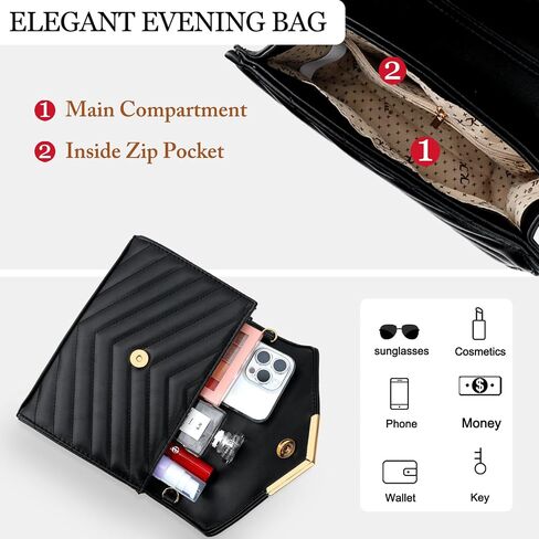 KKXIU Women Formal Vegan Leather Evening Envelope Clutch Purses and Handbags for Party Wedding Prom Bridal in Saudi Arabia
