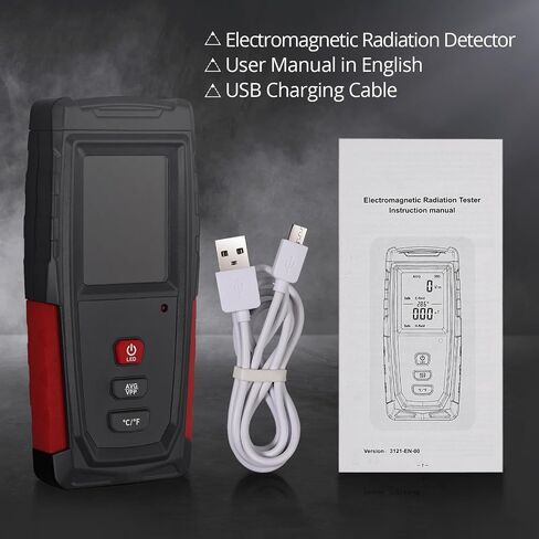 CAMWAY EMF متر مدقق إشعاع المجال الكهرومغناطيسي (1-1999 فولت/م، 0.01-99.99μT) كاشف LCD رقمي صغير محمول باليد EMF كاشف الإشعاع الكهرومغناطيسي المدمج مستشعر الإشعاع الكهرومغناطيسي إنذار الصوت والضوء اختبار EMF in Saudi Arabia